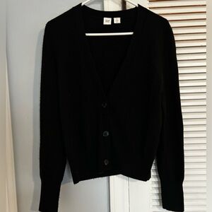 GAP Women's Black Cashmere Cardigan Sweater
